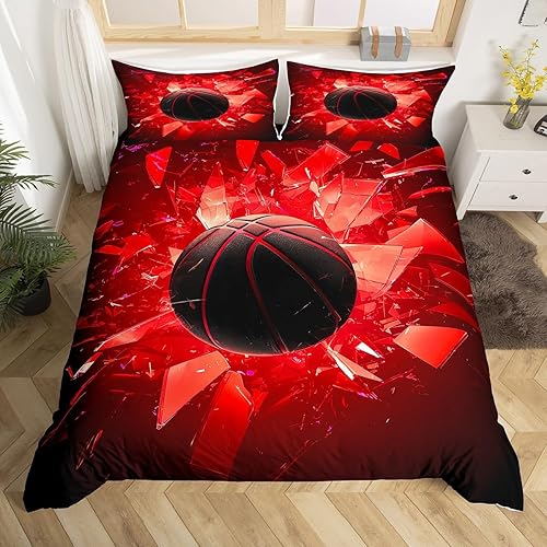 Erosebridal Juego de funda de edredón de baloncesto para juegos competitivos y actividades Hobby