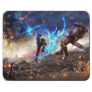 Zentora Captain America Superhero Mouse Pad - 9x7.5 Inch First Avenger Shield Desk Mat | Heavy-Duty Waterproof Surface, Non-Slip Base | Marvel Comic Collector Gift