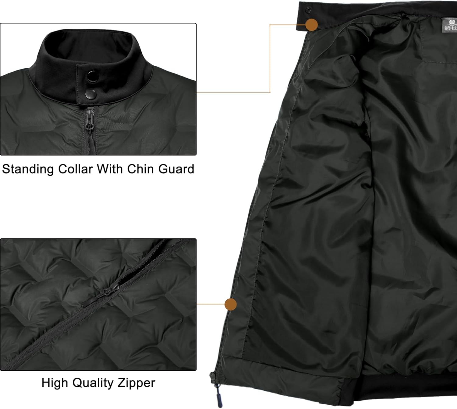 Little Donkey Andy Men's Lightweight Puffer Vest, Outdoor Windproof Sleeveless Jacket for Hiking Travel Golf - Image 5