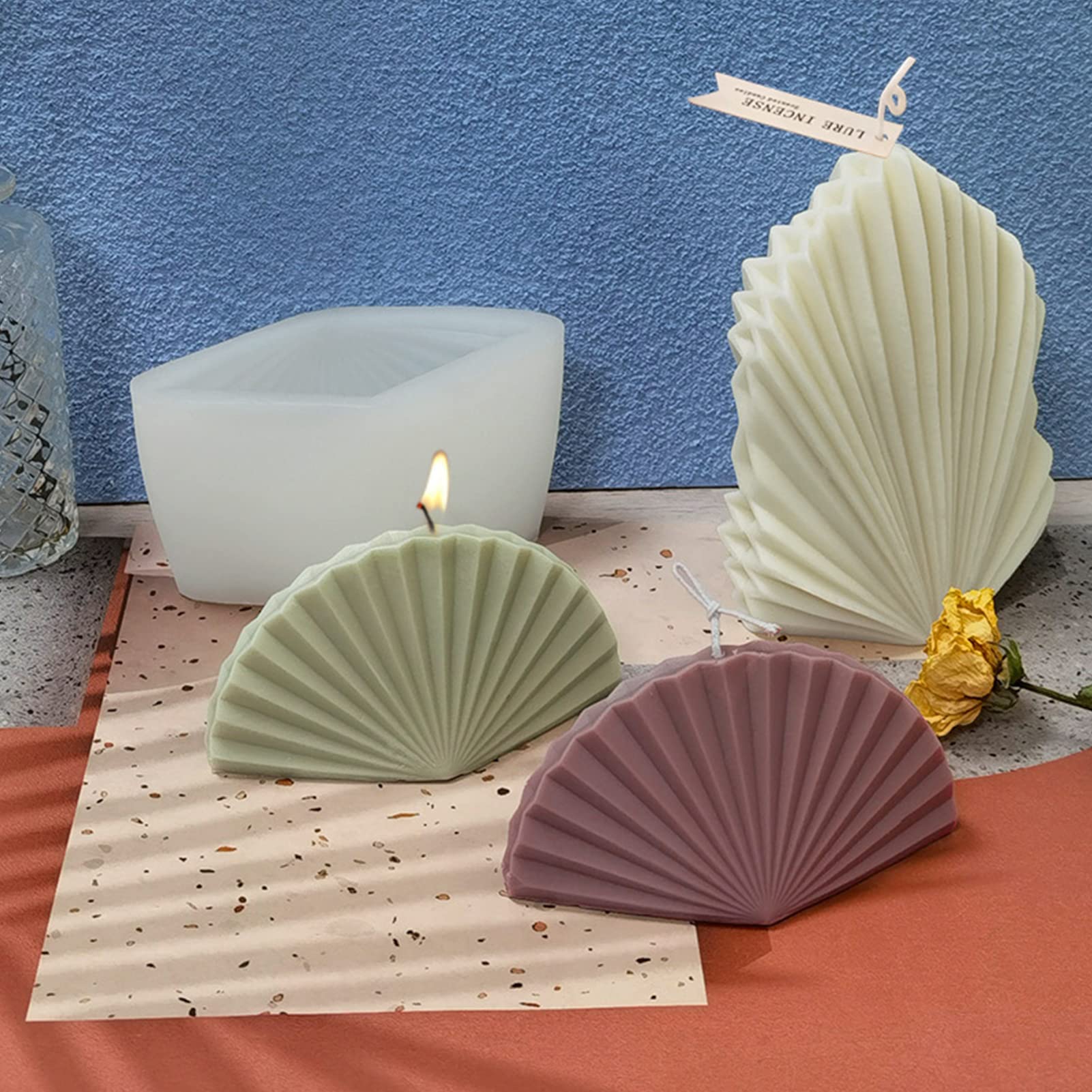 Stampo Per Candele In Silicone 3D A Forma Di Conchiglia – Resistente Da -40°C A +230°C, Riutilizzabile – Per Candele, Saponi, Cioccolato, Decorazioni Natalizie