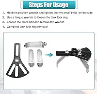 Vista 6 de X AUTOHAUX 1 Unidades Herramienta de extracción de bomba de combustible universal ajustable bomba de combustible anillo de bloqueo herramienta