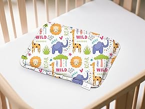 Rai Mustard Seeds Pillow for Baby Head & Neck Comfort, Soft Cotton Cover with Inner Lining, Lightweight Flat Pillow for Resting & Gifting for Baby Shower, 28 x 21.5 x 2cm | Animal Print