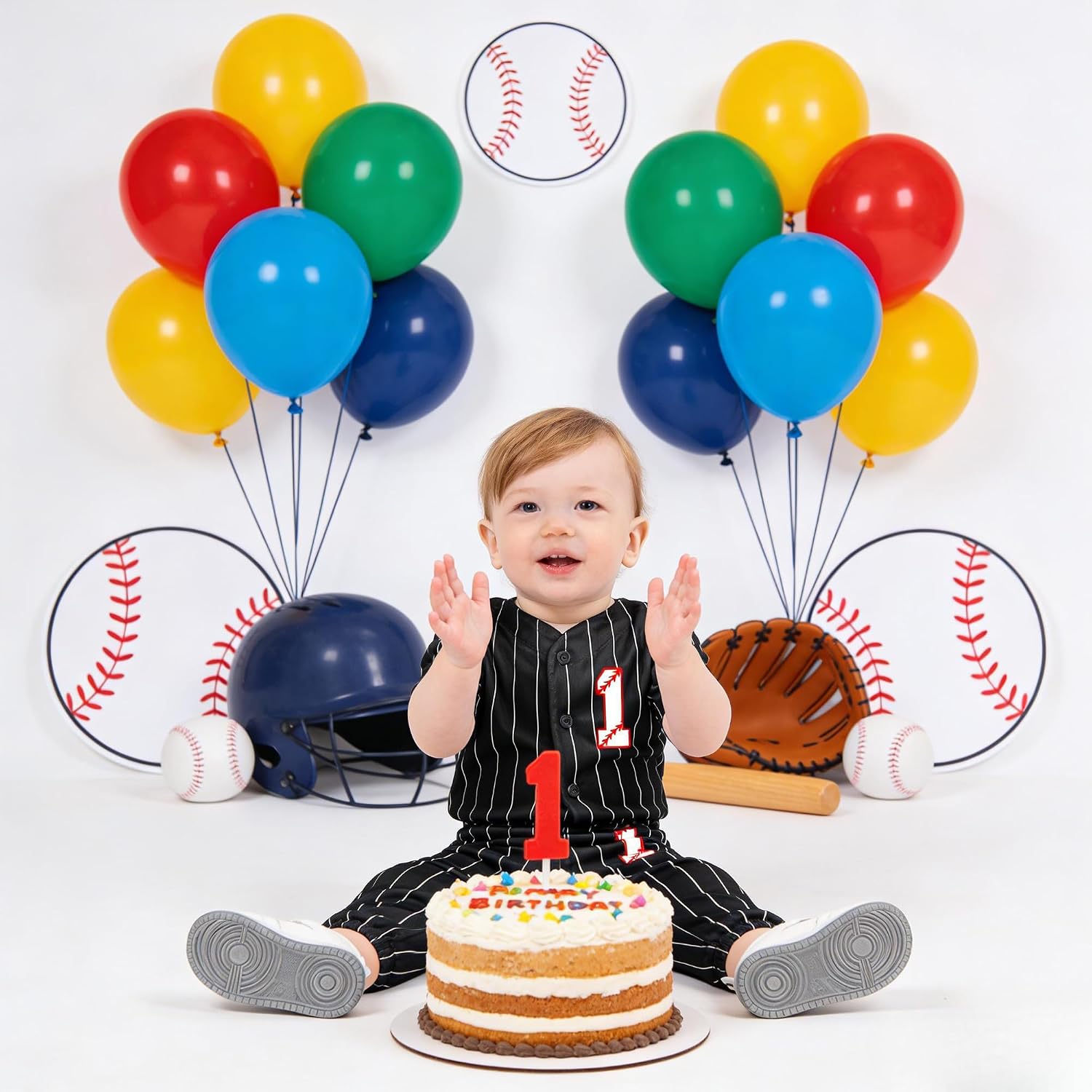 Toddler Boys Birthday Outfit Baseball Jersey and Pants 2pcs 1-6 Years Old Stripe Softball Shirt Summer Clothes