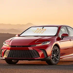 Sun Shade for 2025 2026 Toyota Camry LE XLE Hybrid SE XSE Sedan Accessorie Windshield Cover Front Window Foldable Shield Sun Visor Protector Block UV Ray