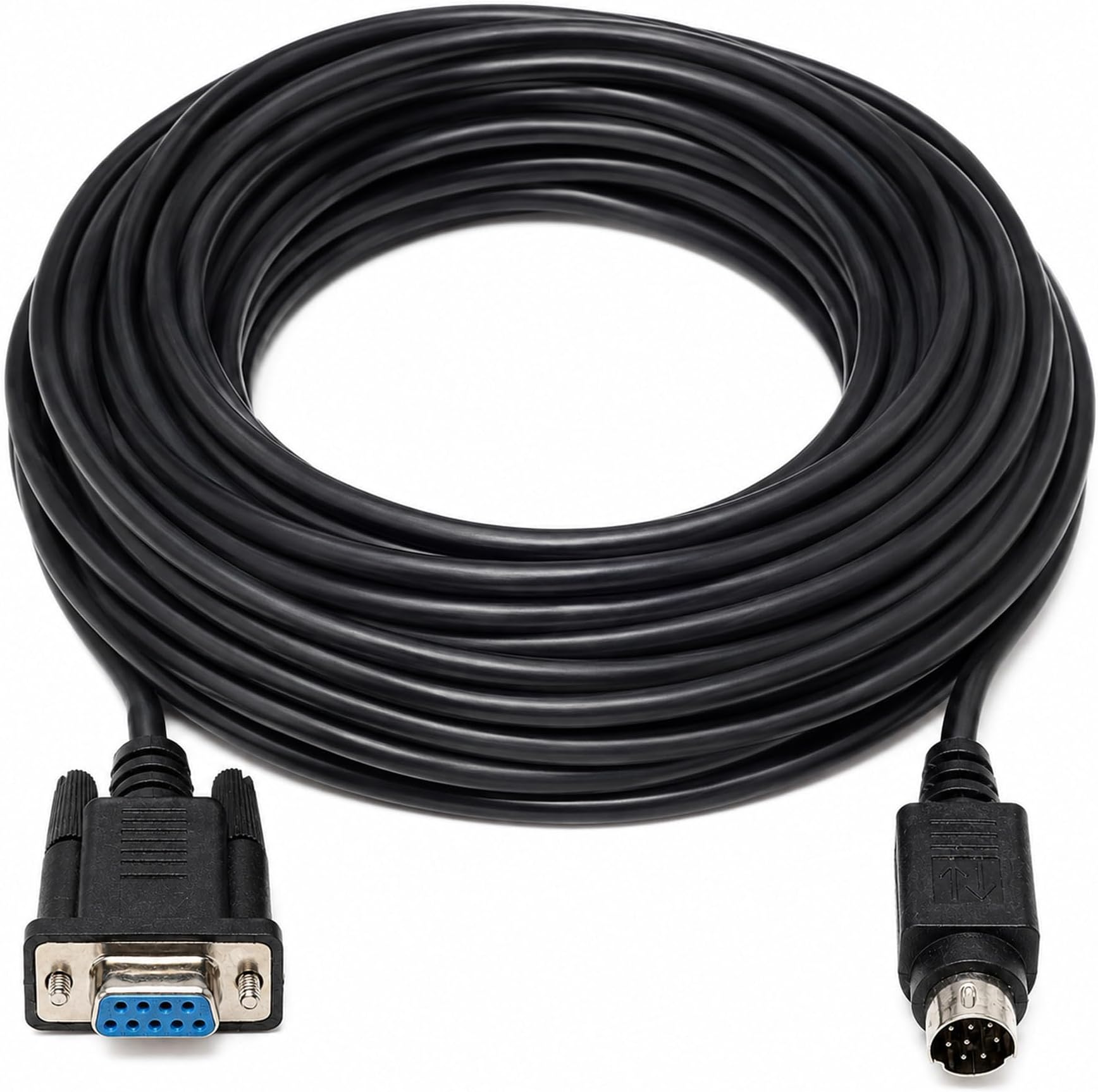 Wirenest 75ft VISCA PTZ Camera Control Cable Sony EVI/BRC/SRG Series RS232 8 Pin Mini DIN to DB9F Serial