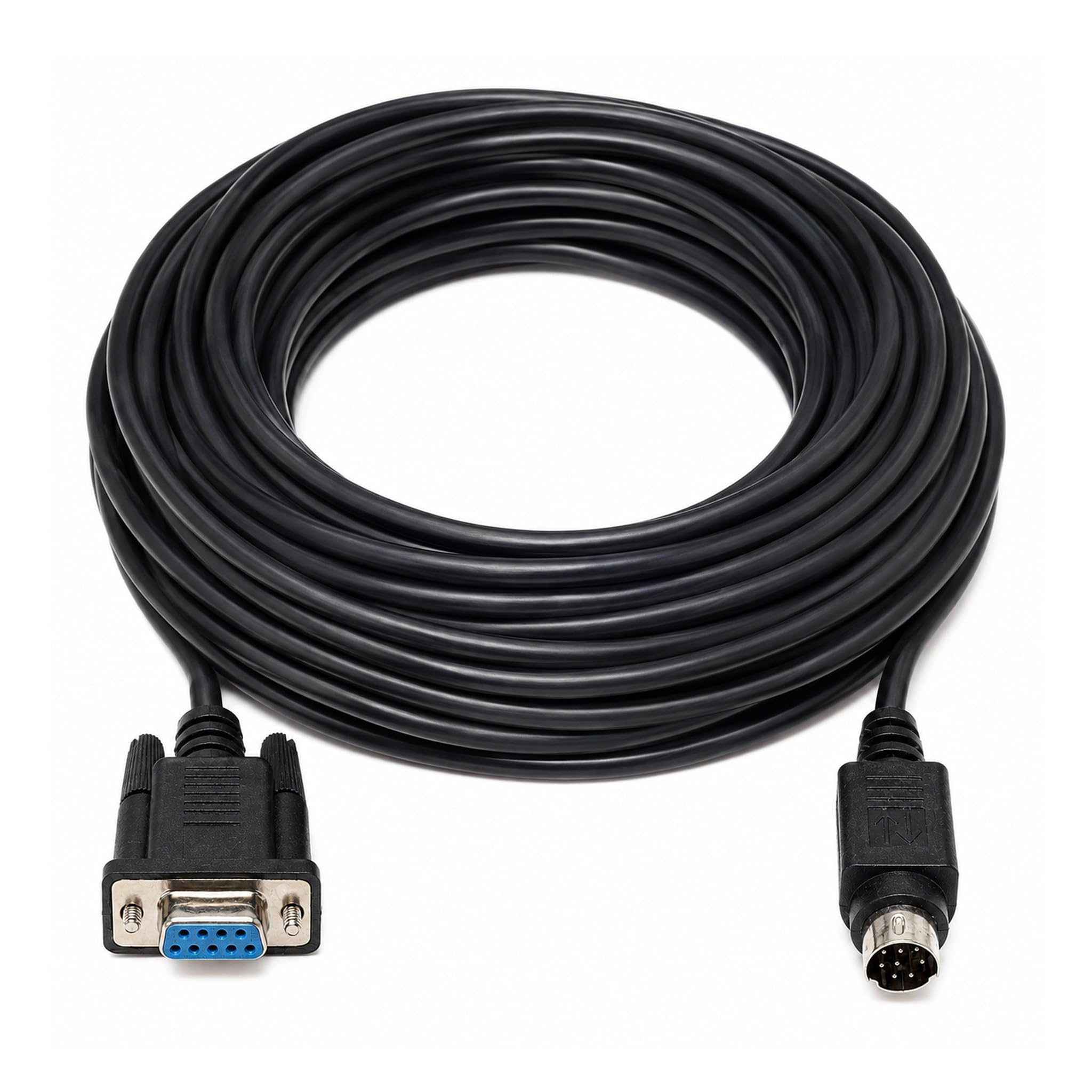 Wirenest - Cavo di controllo per telecamera VISCA PTZ per Sony EVI/BRC/SRG serie RS232 8 pin Mini DIN a DB9F seriale