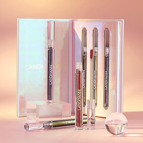 Miniatura 8 de BIOKUSY Paquete de 3 sombras de ojos líquidas multicromas, cambio de color metálico camaleón, cobertura de un solo paso, secado rápido e