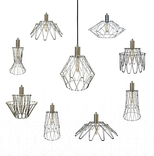 Miniatura 14 de Royal Designs, Inc. Iluminación colgante colgante, enchufe de luz colgante sin llave en forma de cilindro y toldo, cobre antiguo con cable de tela