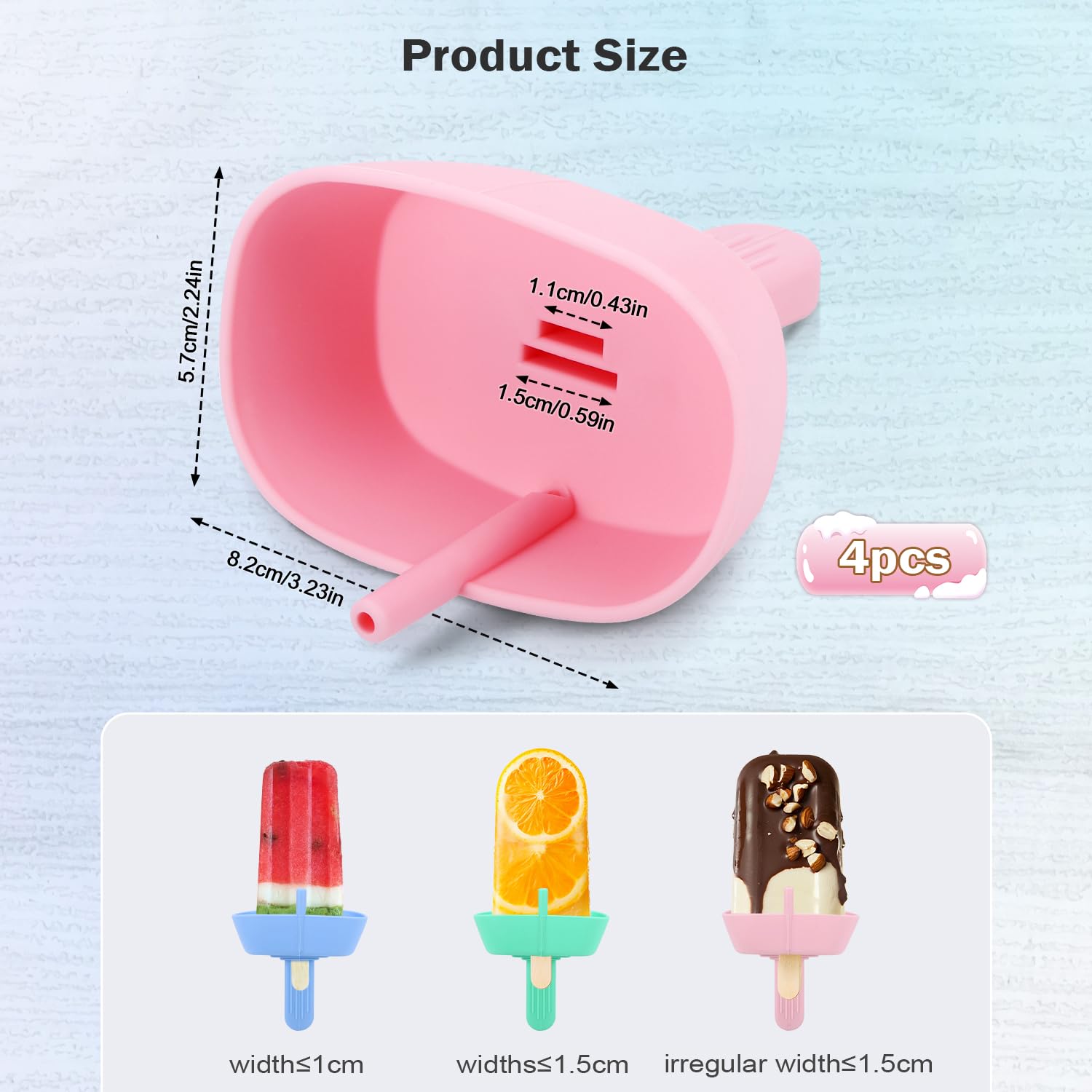 5 Porte-Glace Anti-Gouttes Silicone Pour Enfants – Attrape-Coulures Réutilisable – Idéal Tout-Petits Garçons Filles Été