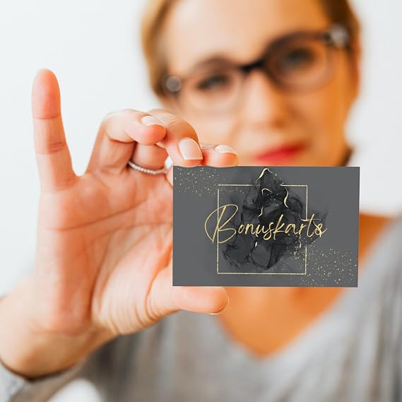 Blank Bonus Cards for Stamping – High-Quality Stamp Cards for Companies Companies & Catering (50 Pieces Gold)