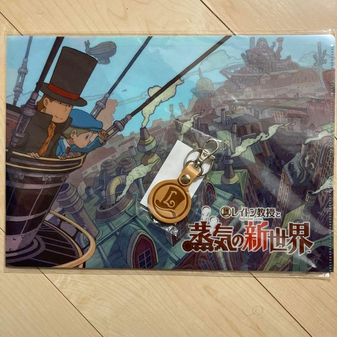 TGS 2024 レイトン レザーチャーム 試遊ノベルティセット HWVEBNQQ レイトン教授 ひらめきコイン風レザーキー