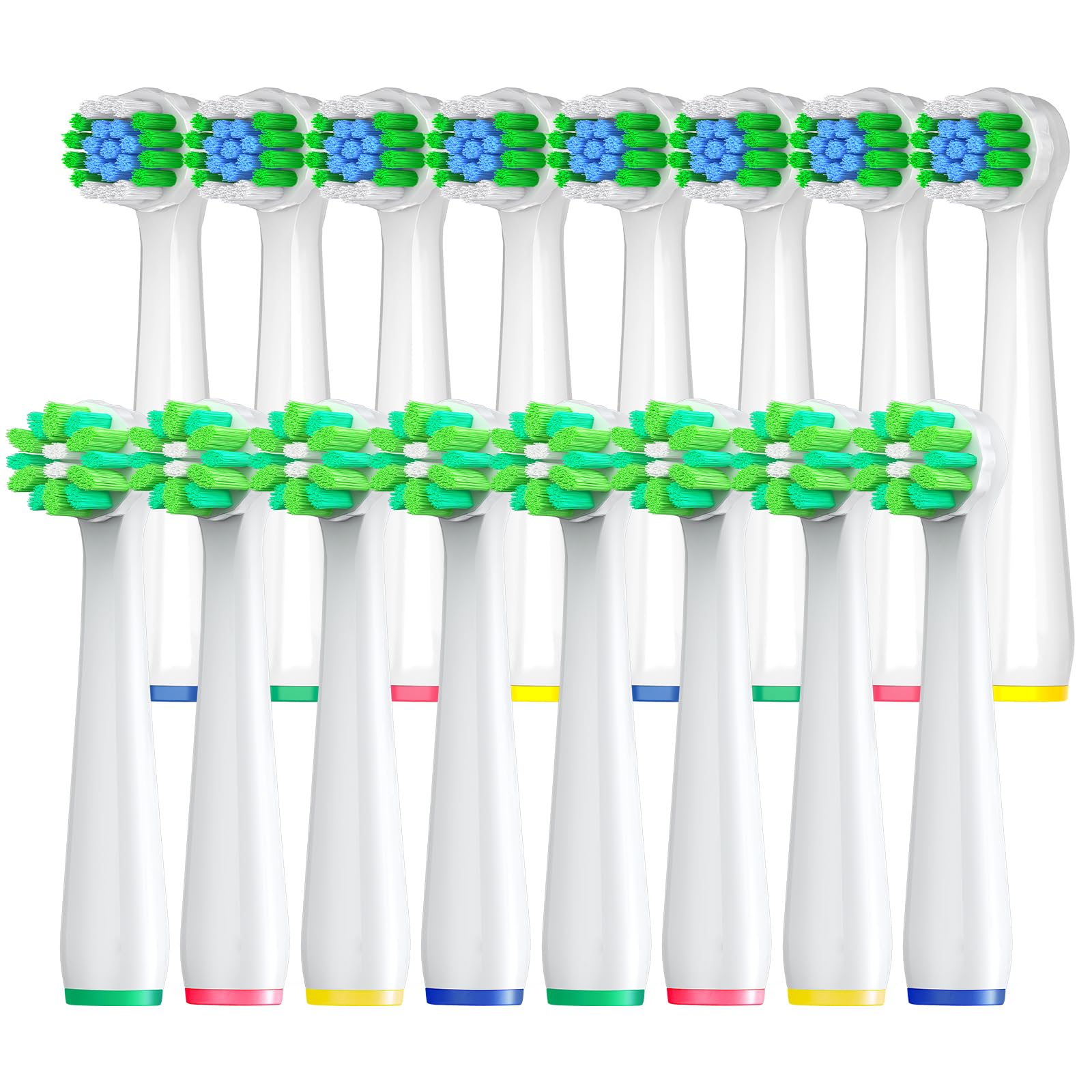 Cabezales de repuesto compatibles con cepillo de dientes eléctrico Oral B Pro 1000/500/Genius X/Smart 1500, 8 recambios de precisión para cuidado sensible, 8 piezas de limpieza cruzada para limpieza