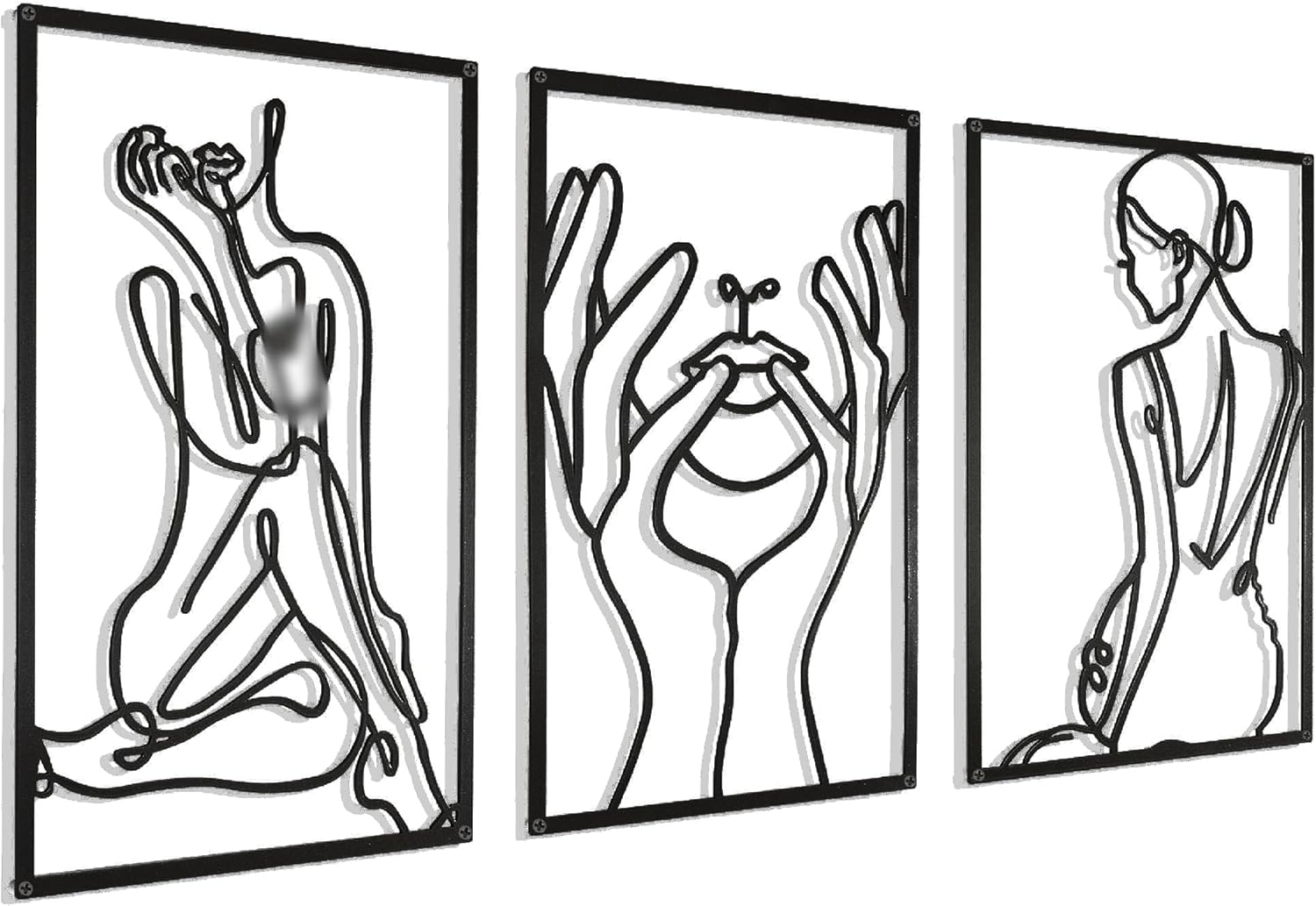 YusXirg Black Wall Art Decor for Living Room Bedroom Modern