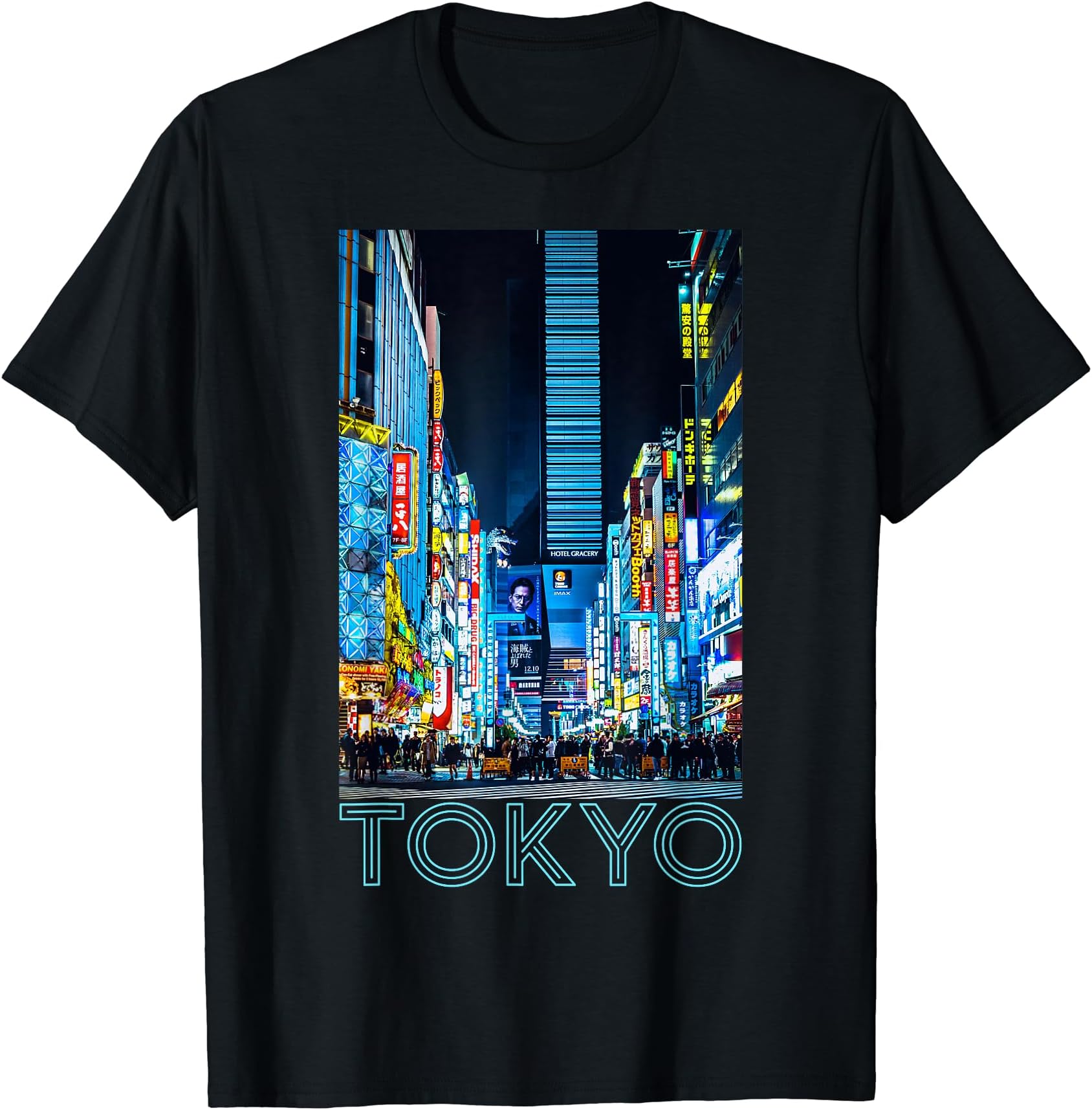 Tokyo Japan Tourist Shirts & GiftsTokyo Japan Cityscape - Bright Light Street Scene At Night T-Shirt