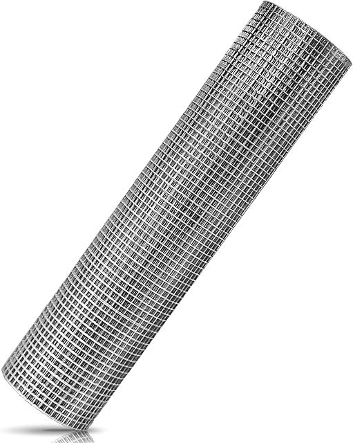 Muzhira Rodent Proofing Galvanized Wire Metal Mesh - 6m x 300mm Blocks Rats, Mice, Mouse, Squirrel & Bird Access Internal & External Pest Prevention for Filling In Gaps Around The Home & Garden