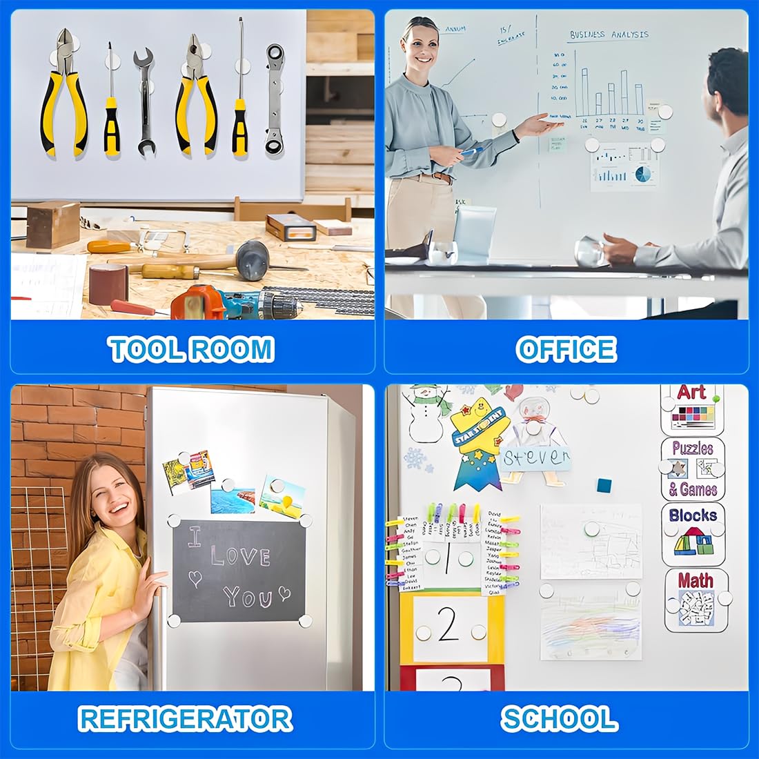 50 Pcs Plaquettes métalliques Autocollantes pour Tonie, Forte Force magnétique pour Un Maintien sûr, idéal pour la décoration de Chambre d'enfant et Le Rangement des Figurines Tonie