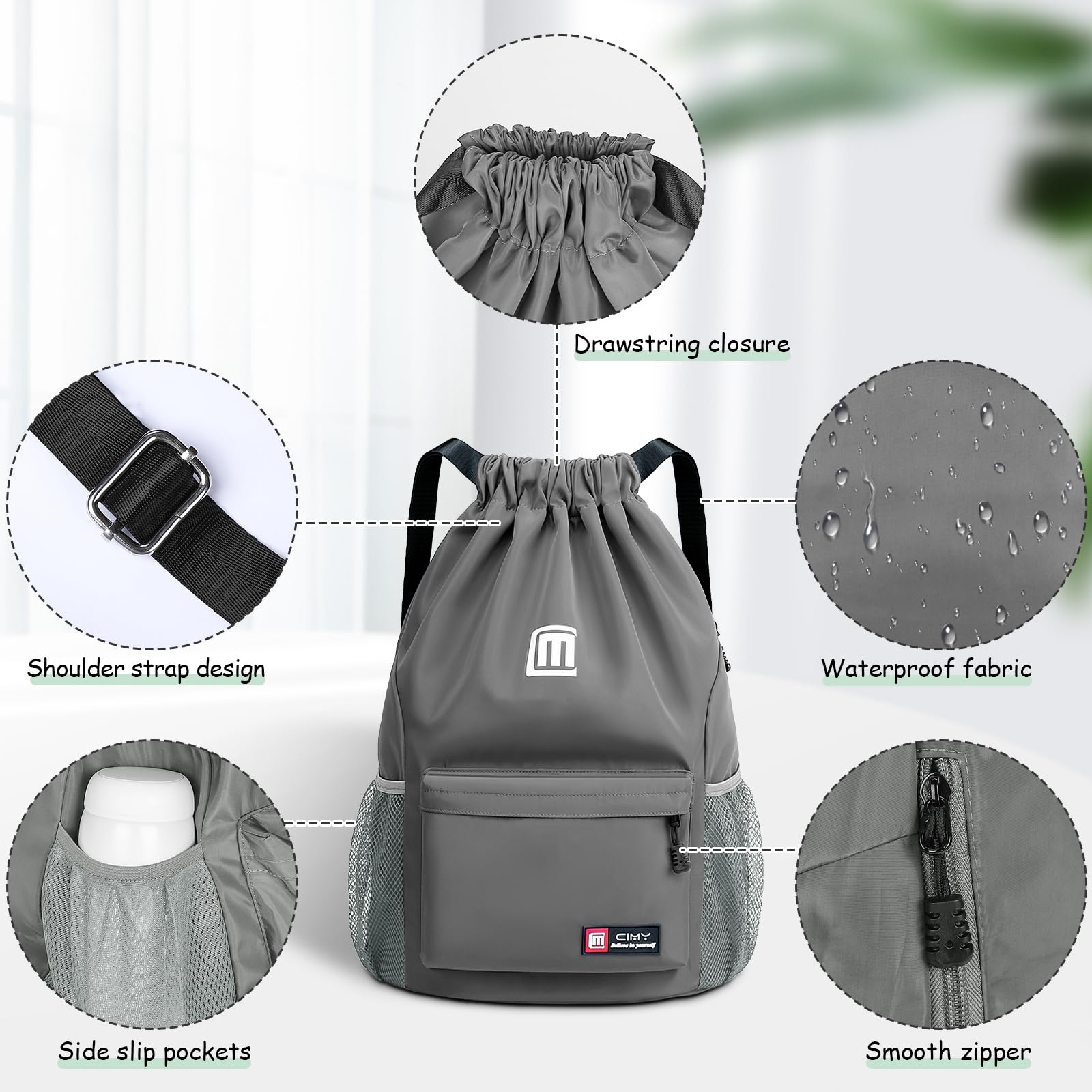 Fadeeg Sacca Sportiva,Unisex Sacchetto Sportivo Borsa Con Coulisse Sacca Palestra Sacchetta Sportiva Per Bambini E Adulti