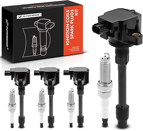Miniatura 1 de A-Premium Juego de 4 bobinas de encendido y bujías de iridio compatibles con Honda CR-V CRV 2017-2020, Civic 2017-2020, 1.5L
