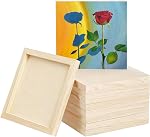 8 Pack 8x8 Inch Unfinished Square Wood Panel Boards for DIY Decor | Blank wooden canvas panels ideal for oil painting and pouring crafts. Perfect DIY supplies