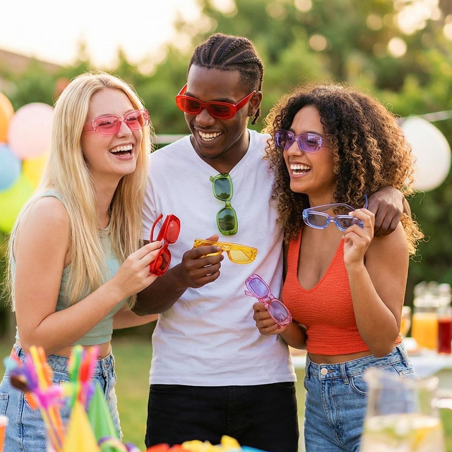 Women Sunglasses Bulk Party Favors Sunglasses 90s Glasses Shades Costume Eyewear-10/20Pack