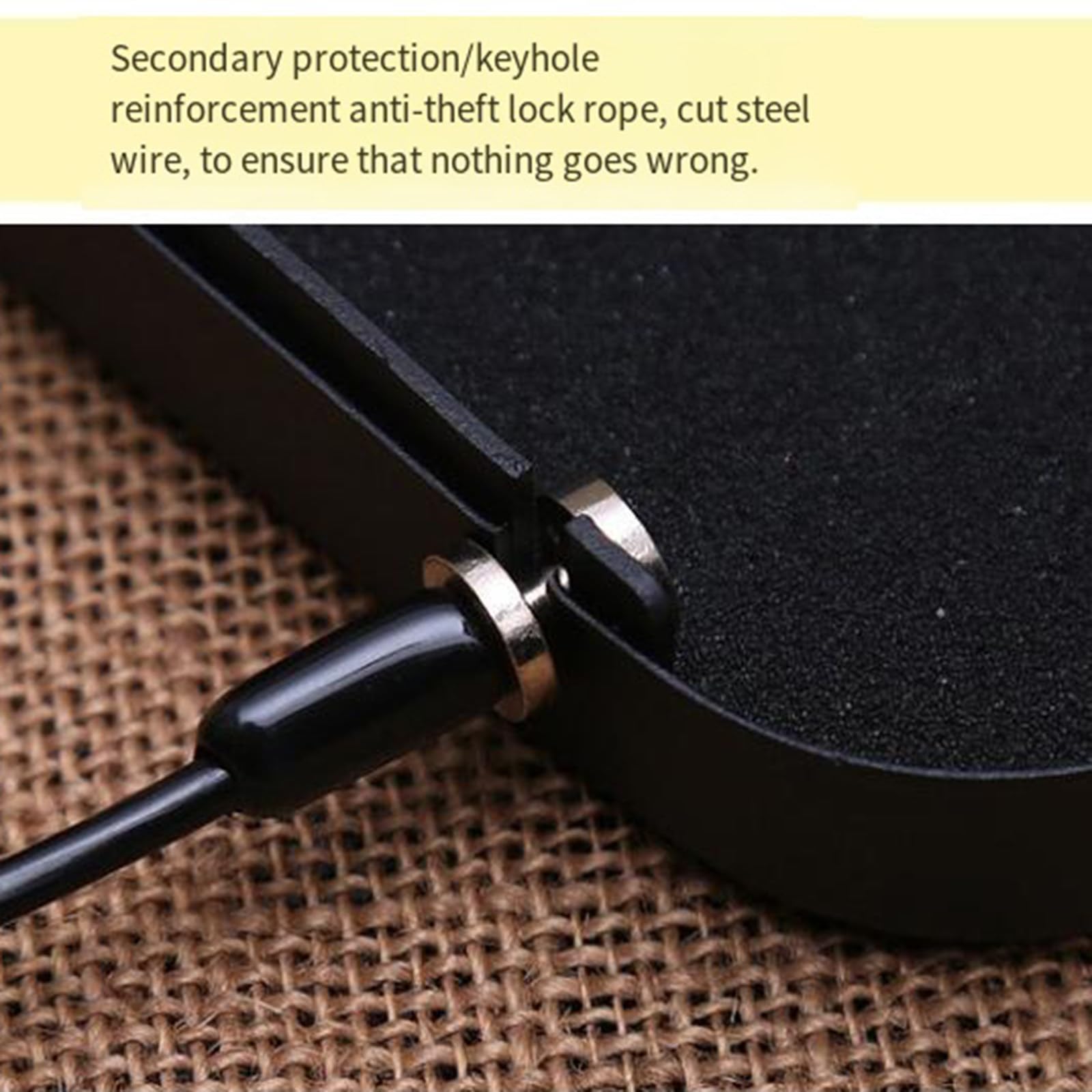 Cassetta di sicurezza per chiavi portatile Mini cassaforte con corda d'acciaio Mini antifurto per gioielli Cassaforte per gioielli Cassaforte per auto Cassetta portachiavi antifurto,Black