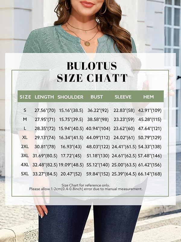 Bulotus 3/4 Length Sleeve Womens Striped Tops Zipper V Neck Collared Blouses Business Casual Tunics 2026 Spring Trendy 0-pale Green XXXL by Bulotus - Image 2