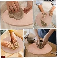 Vista 3 de Anneome 4 piezas de base de escultura Herramientas de madera Herramientas de cerámica Herramientas de yeso Discos de madera redondos