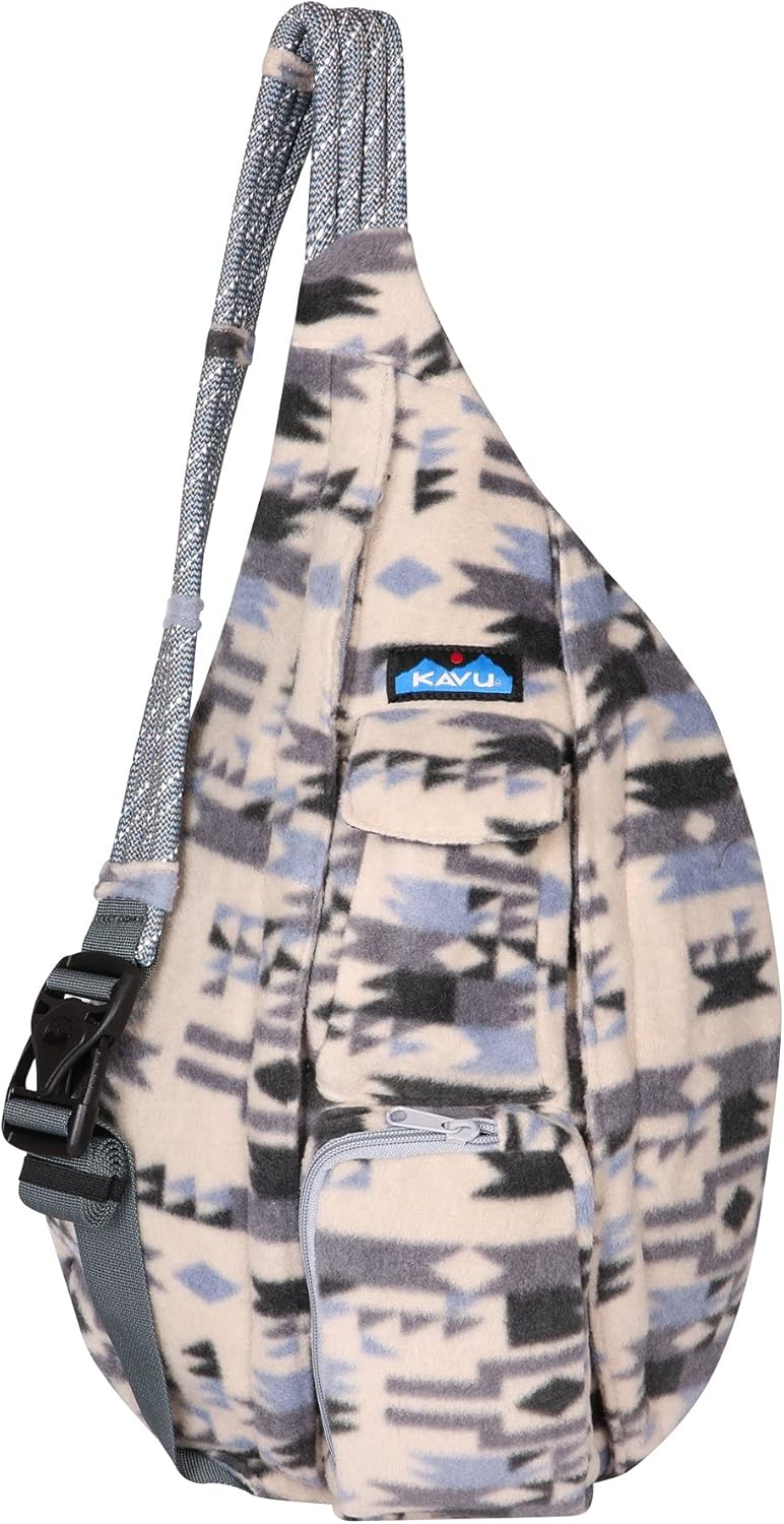KAVU Polar Rope Sling Crossbody Fleece Polyester Bag - Winter Arcade