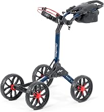 Bag Boy Quad Pro Push Cart, Navy/Red