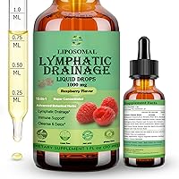 18-in-1 Lymphatic Drainage Drops w/ Echinacea, Elderberry, Dandelion, Burdock for Detox, Immune Support & Swelling Relief | Liposomal Absorption