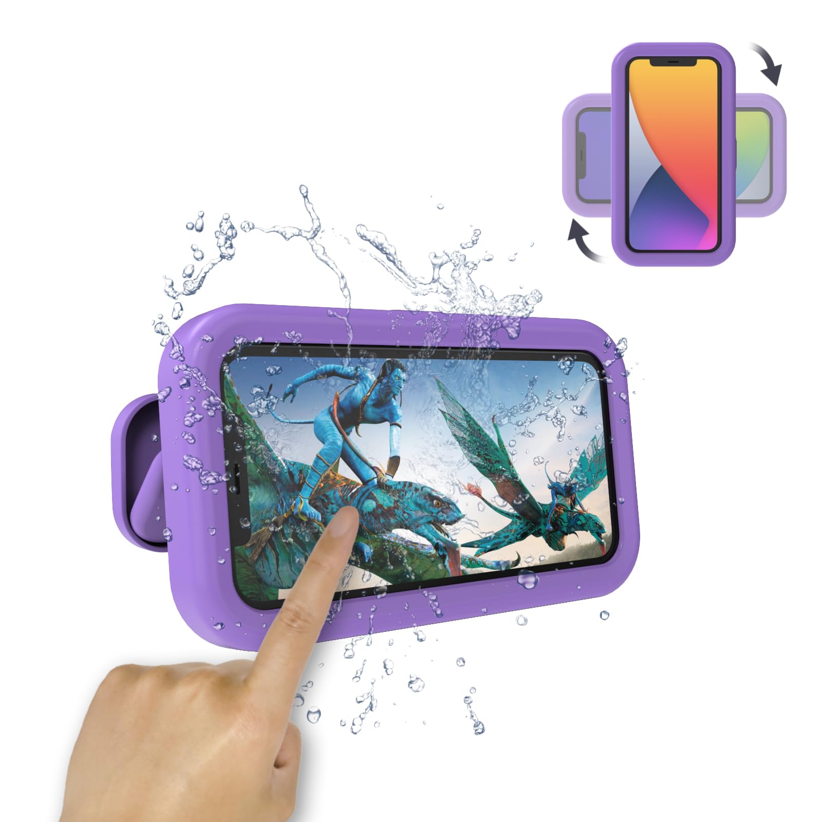 Waterproof Shower Phone Holder, Purple