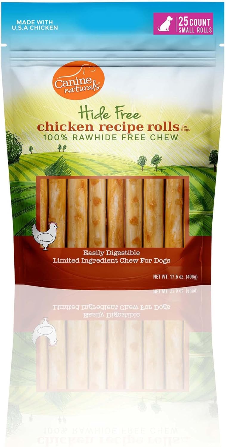Canine Naturals Chicken Recipe Chew Rawhide Free Dog