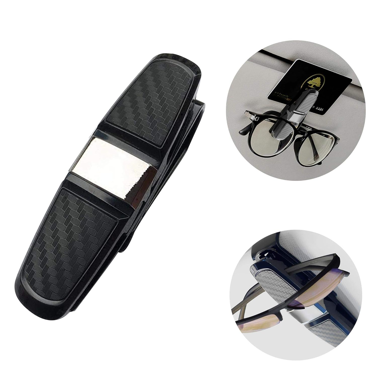 Double Side Clip Car Glass Holder for Sunglass Glasses,Tickets Card,Car