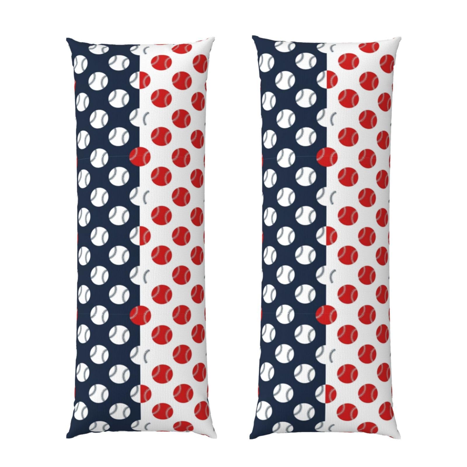 Body Pillow Cover 20x60 Inch, Baseball American Flag, Plush Velvet Long Pillowcase with Zipper, Softffy Rectangular Case for Couch Bed Hotel Decor