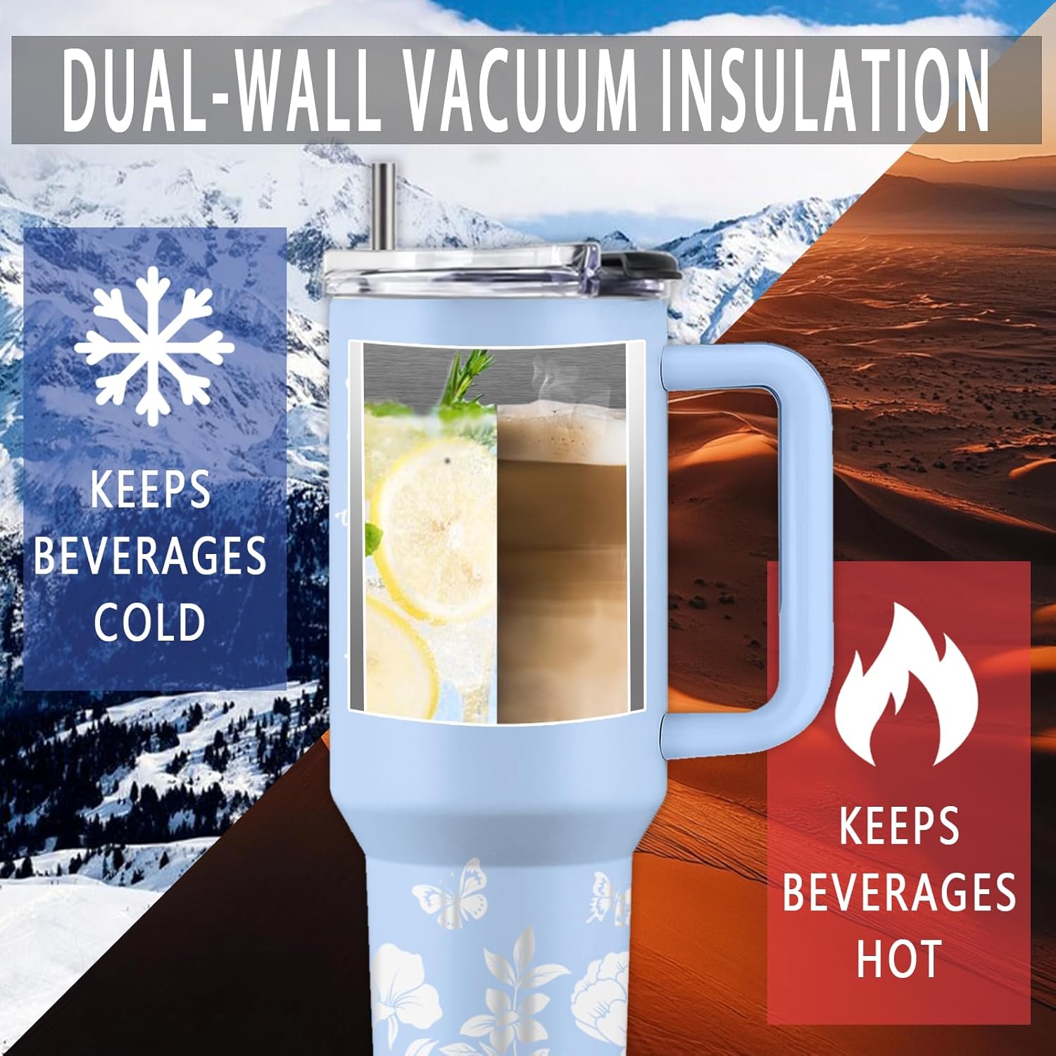 Religious Gifts for Women, 40 Oz You Are Tumbler with Handle & Straw, Thanksgiving Christmas Birthday Gift for Women, Christian Religious Inspirational Faith Jesus Bible Gift, 1 PCS - Image 5