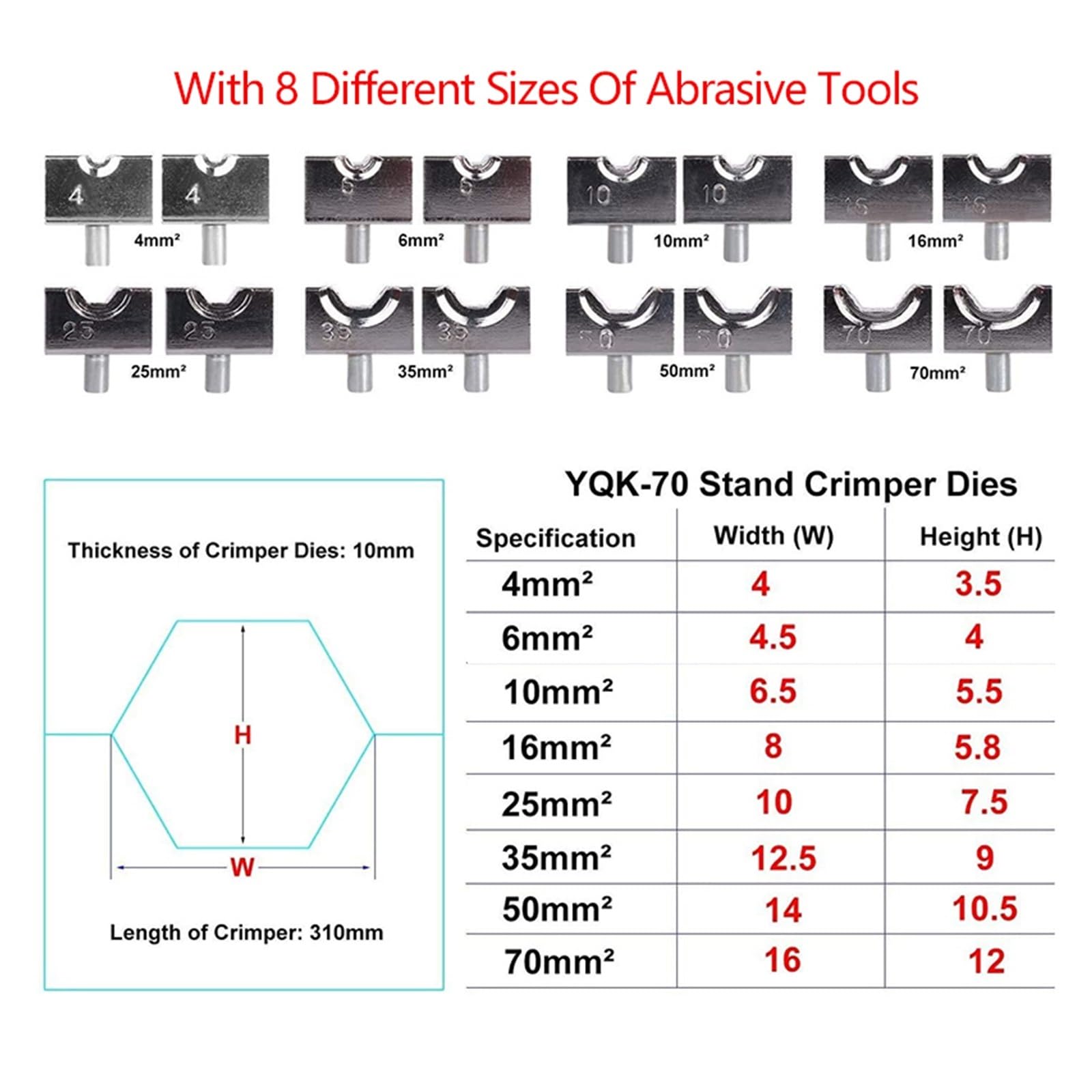 4-70mm² hydrauliczne szczypce do zaciskania ciśnienie 8T domowe narzędzia hydrauliczne szczypce hydrauliczne DIY szczypce do zaciskania końcówek kablowych(YQK-70-A)