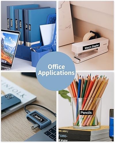 Miniatura 7 de MarkDomain Cinta de repuesto para Brother TZe-335 TZe335 TZe TZ cinta blanca sobre negro de 0.472 in 0.47 pulgadas laminada P Touch para etiquetas