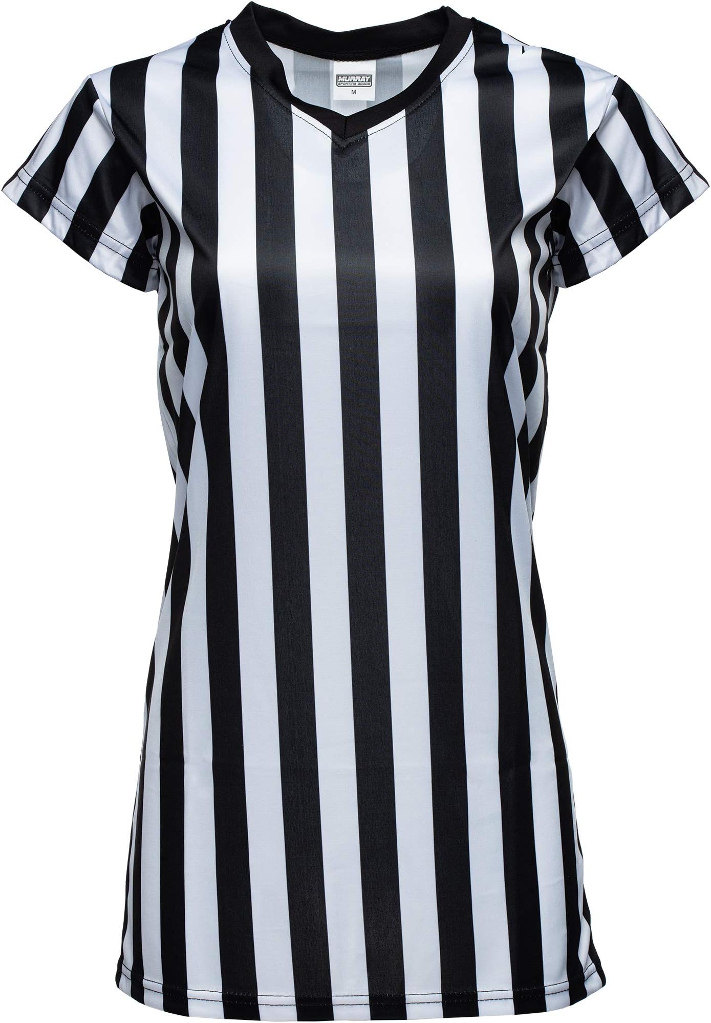 Murray Sporting GoodsWomen's Black and White Stripe Referee Shirt, Official Jersey for Refs, Waitresses and More