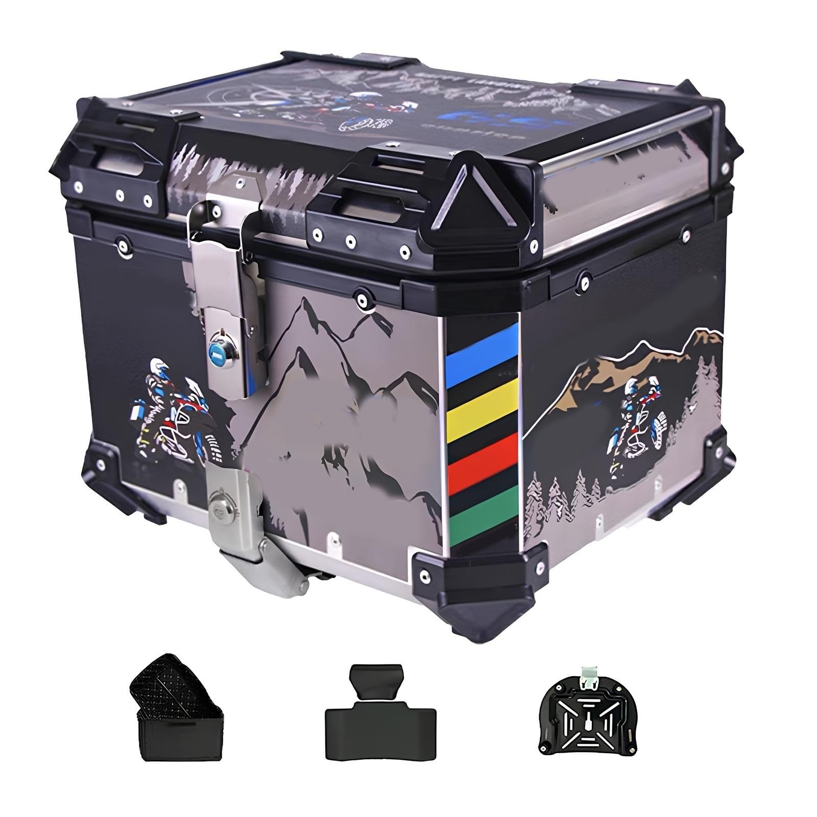 Top case moto 55L idéal pour le voyage avec son coffre en aluminium