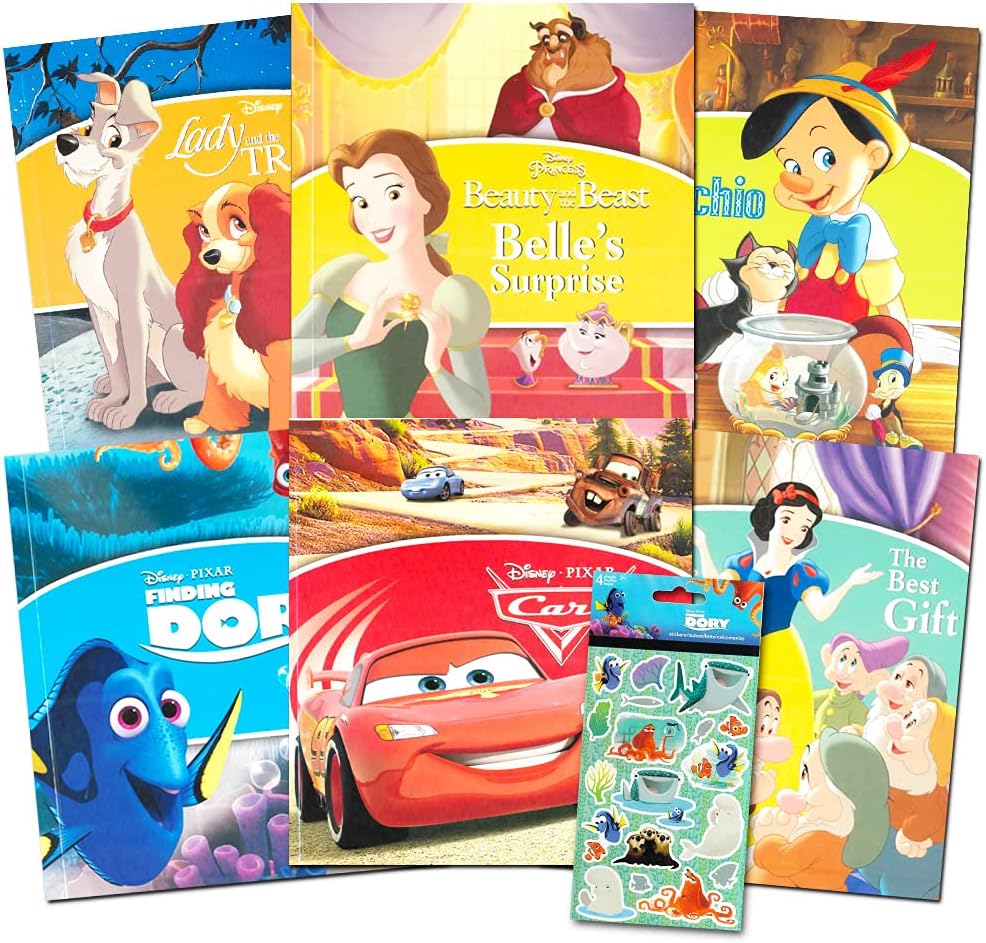Disney Bedtime Stories for Toddlers Kids -- Bundle Includes 5 Disney Storybooks Featuring Disney Toy Story, Beauty and the Beast, Peter Pan and More (Bedtime Collection)