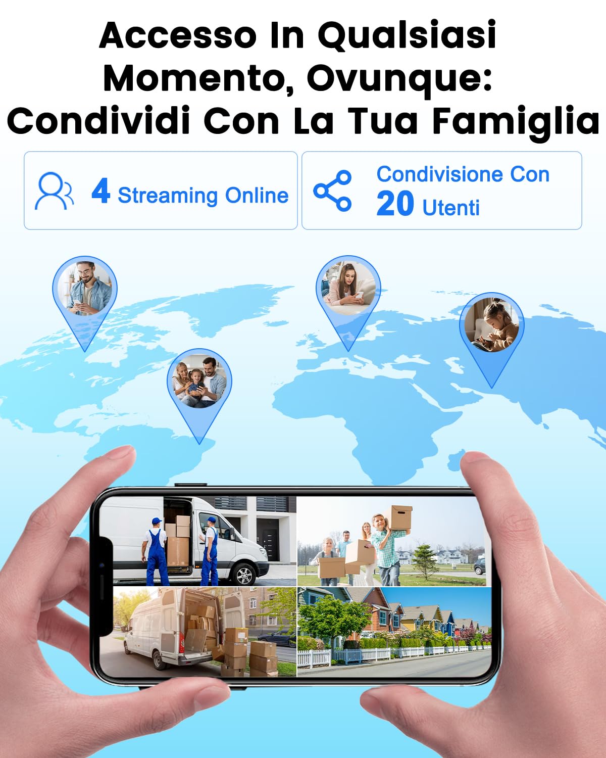 Bextgoo Spioncino Digitale WiFi, 2K Videocitofono WiFi, Display 4,3" Pollici, Batteria 8000mAh, Visione 170°, Visione Notturna, Rilevamento Umanoidi AI, Audio Bidirezionale, Scheda da 32 GB Inclusa