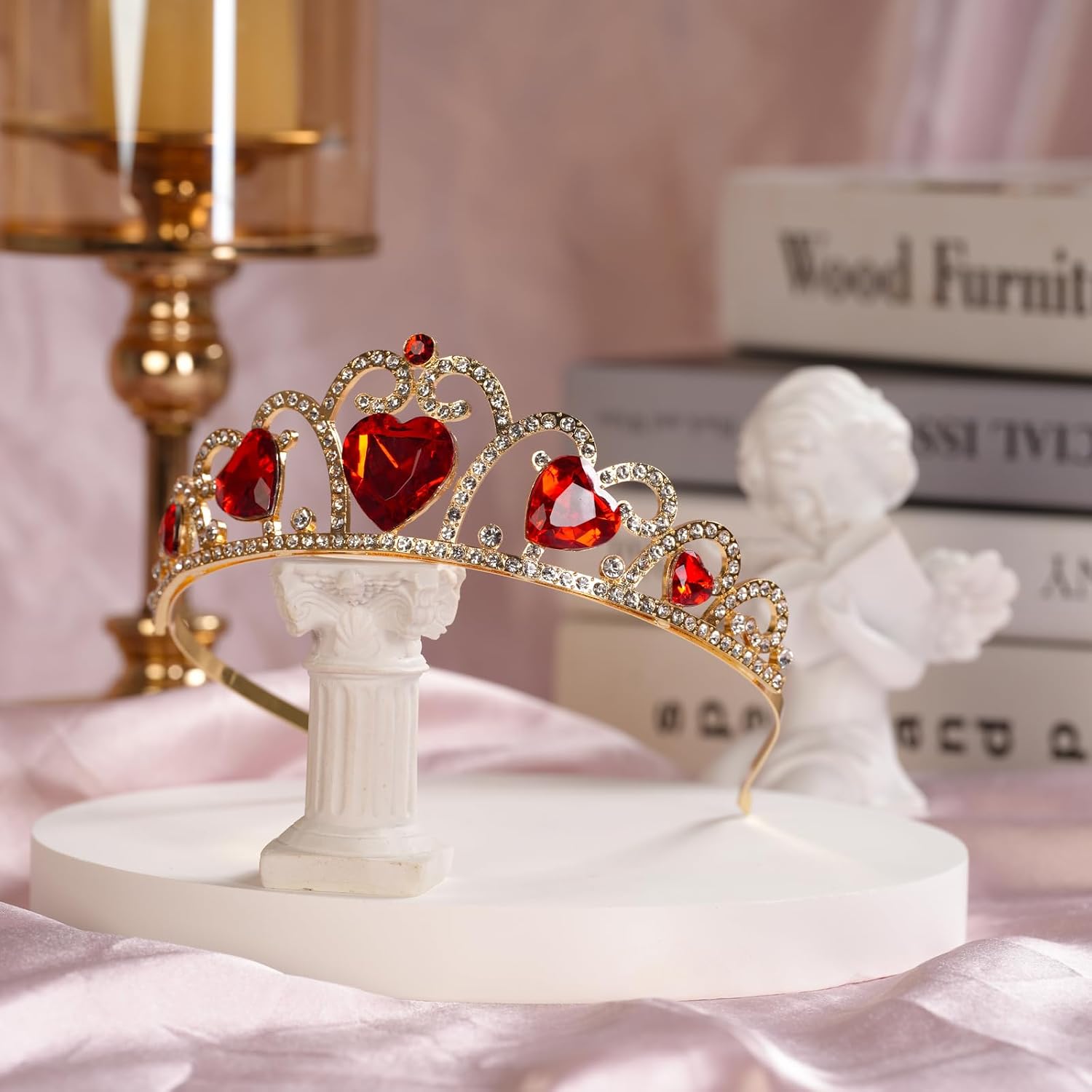Red Heart Crown Descendant 5 Crown Descendant Headband Wicked Wonderland Costume Gold Tiara Queen of Heart Descendant