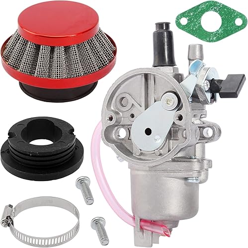 Miniatura 4 de Carburador rojo filtro para 43cc - 47cc 49cc 2 tiempos motor Mini Moto ATV Quad Go Kart ciclomotor cortador de cepillo Minimoto X1 X2 X6 X8 Pocket