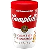 Campbell's Sipping Soup, Chicken & Mini Round Noodle Soup, 10.75 Oz Microwavable Cup