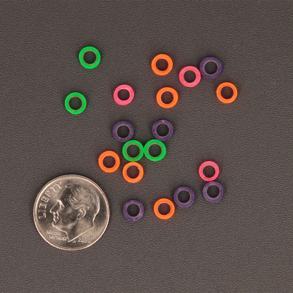 American Orthodontics Elastics Wildlife Wolf | Assorted Neon, Medium, 4.5 Oz, 1/8" Size, 75 Packs Per Box, 7,500 Total | Made in The USA | Neon Colors, Top Quality Latex Tubing