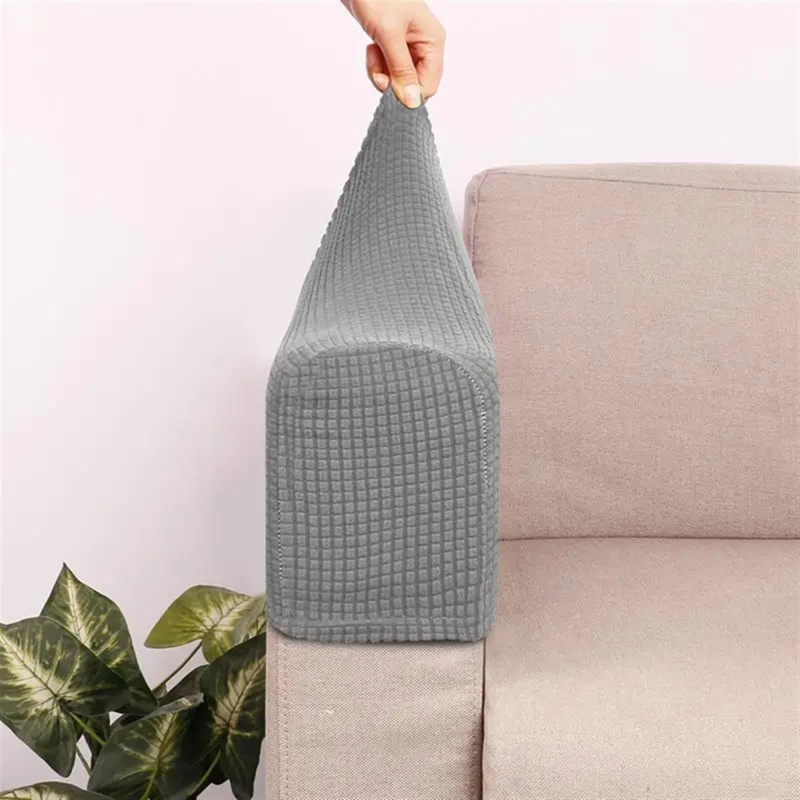 Sofa Armrest Covers Multicolor 45x25x2cm 2 Pcs(Khaki)