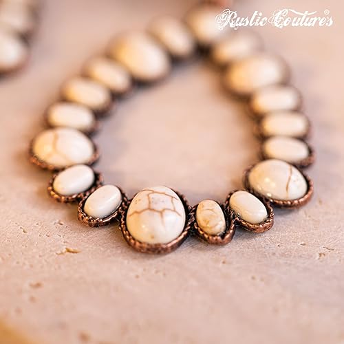 Vista 6 de Pendientes de turquesa occidental de Rustic Couture para mujer, joyería de país occidental