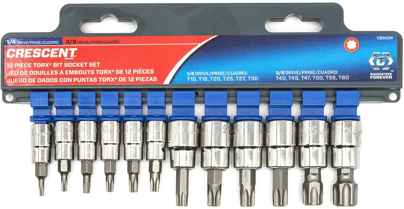 Crescent 12 Pc. 1/4" & 3/8" Drive Torx® Bit Socket Set - CBSS2N : Tools & Home Improvement