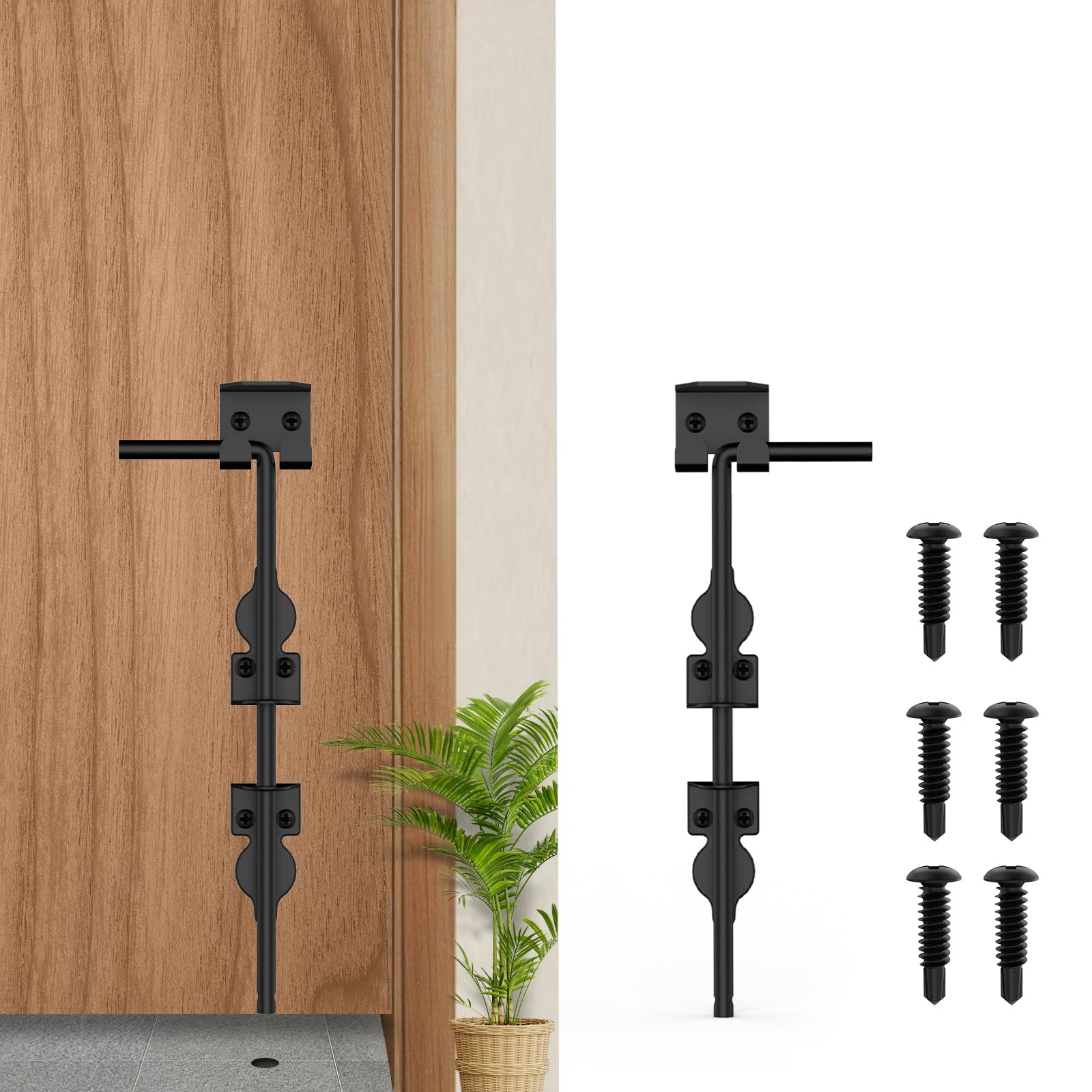 Photo 1 of AHYYN 12" Heavy-Duty Gate Cane Bolt - Black