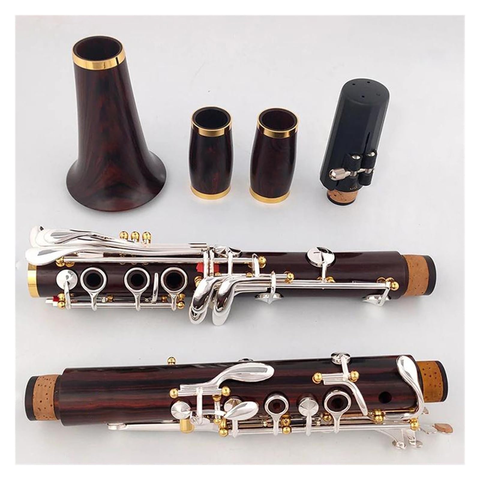 Corpo In Legno Di Cocobolo Tono Sib Clarinetto Chiavi Professionali Placcate Argento Strumenti Per Clarinetto